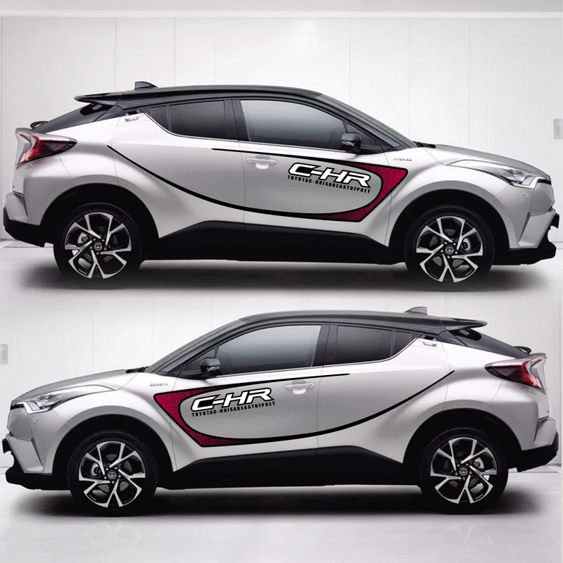 TAIYAO автомобильный Стайлинг спортивный автомобиль стикер для TOYOTA C-HR автомобильные аксессуары и наклейки авто стикер - Название цвета: White car