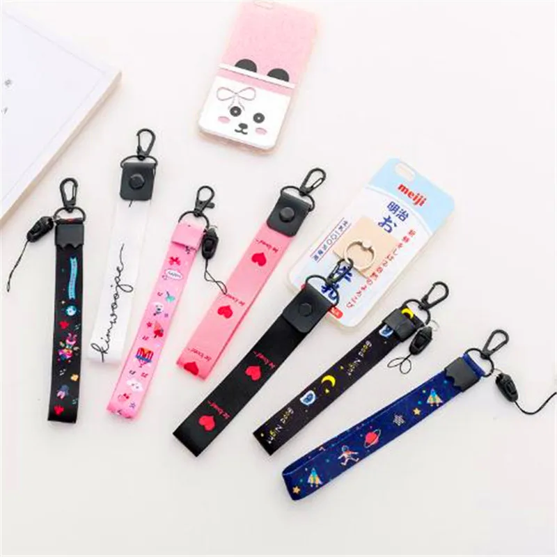 

Fashion Jewelry Keychain Pendant Cute Lanyards For Neck Rope Tide Brand Wrist Rope Key Multi-function Mobile Phone Shell Straps