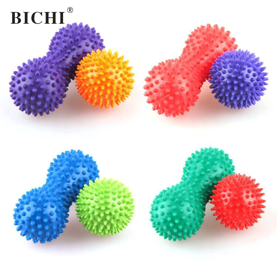 2pcs 7.5cm Peanut Massage Ball Spiky Hedgehog Relief Muscle Leg Pain