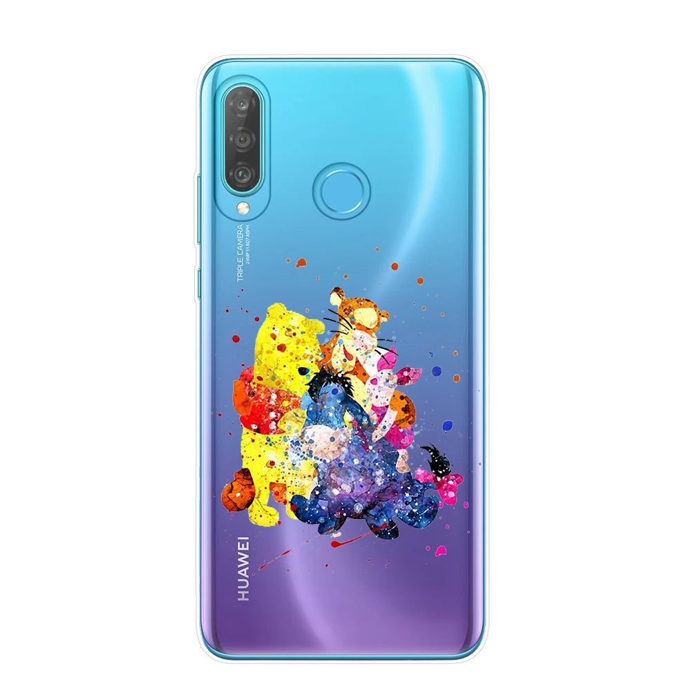 Акварельный чехол для телефона Alice Tinkerbell Ститч Русалка Принцесса чехол для huawei P30 P20 Lite P10 P9 P8 Lite чехол s