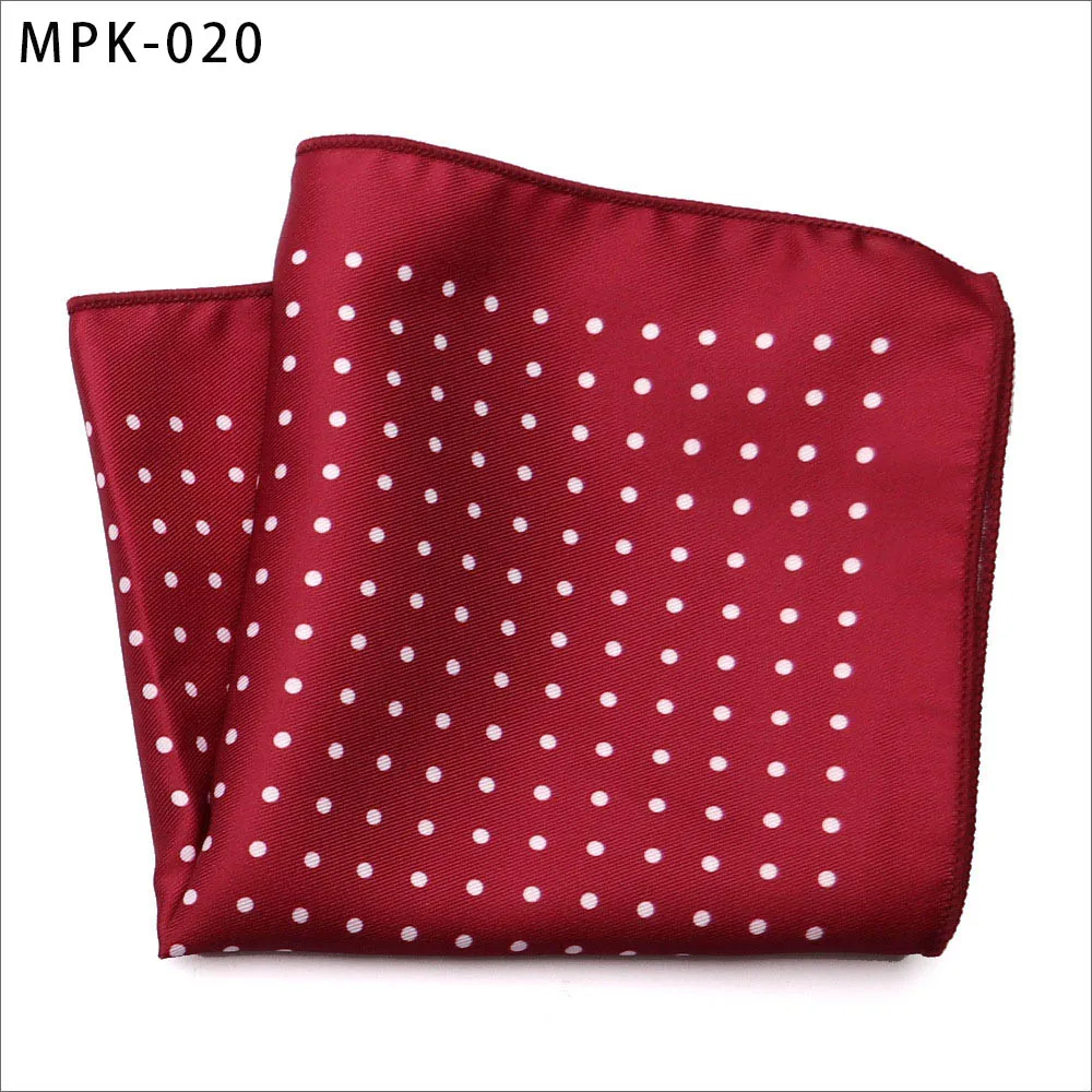 MPK-20 Новинка, модный мужской платок, карманный, квадратный, популярный, 25X25 см, большой, мужской, с узором пейсли, в горошек, нагрудные Платки для свадьбы, мужской костюм - Цвет: MPK-20