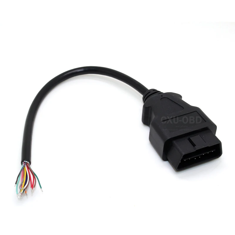 OBD2 16 Pin Female Extension Connector To Open Plug Wire Diagnostic Cable Tool 