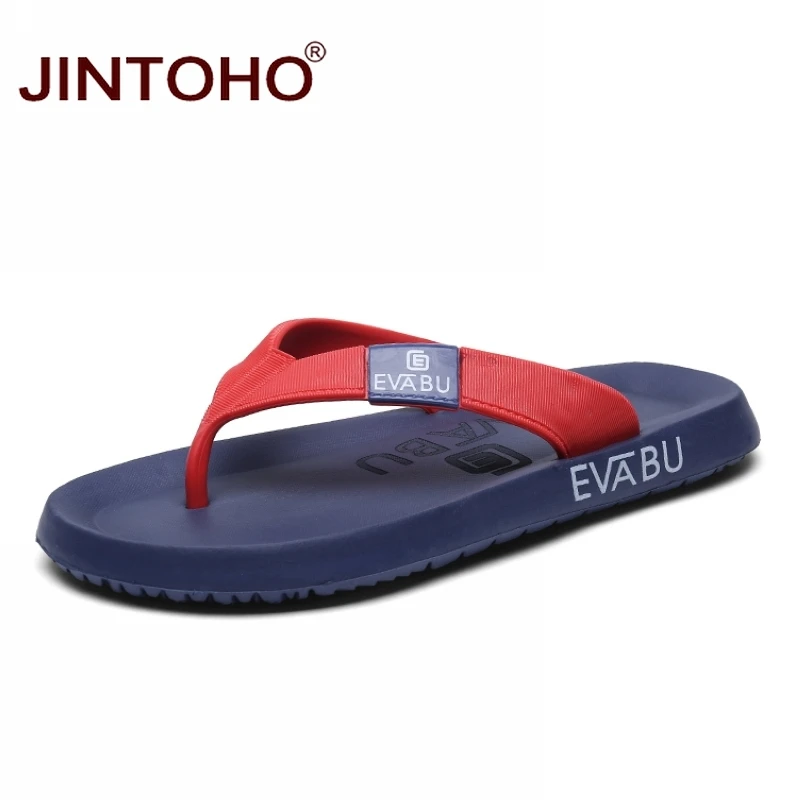 Jintoho/летние пляжные шлепанцы Вьетнамки мужские модные повседневные