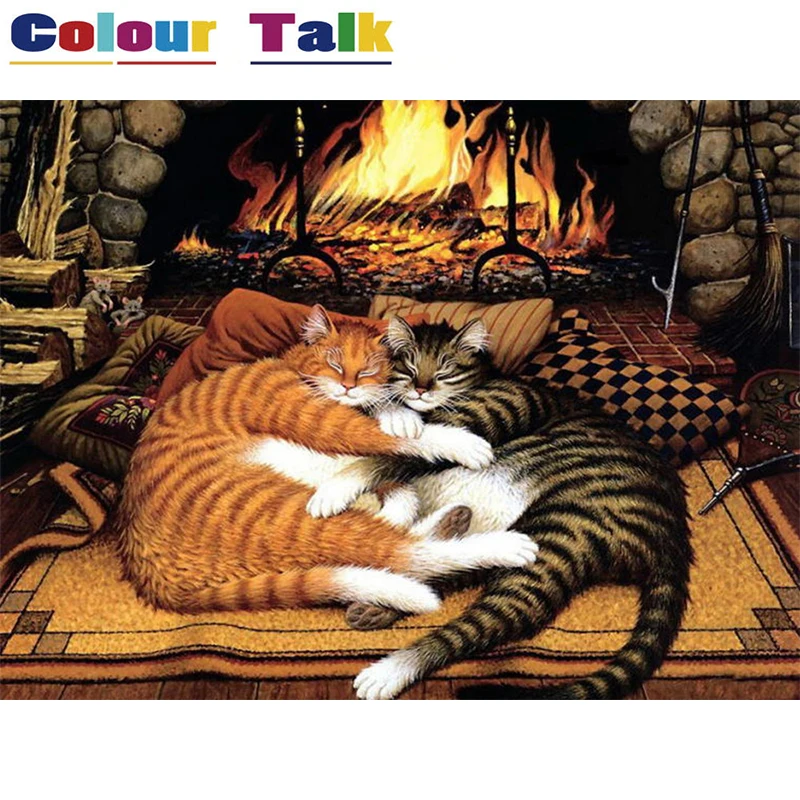 

Oil Paintings Coloring By Numbers Animal Modern Unframed Canvas Painting Decoration Pictures for Living Room Painting P-0675