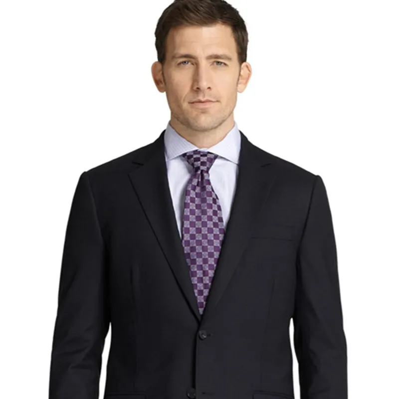 

Custom Made tuxedo jacket men suit Black Wedding Suits 2017 Two Button groom suit Back Vent Groom Wear terno masculino casamento