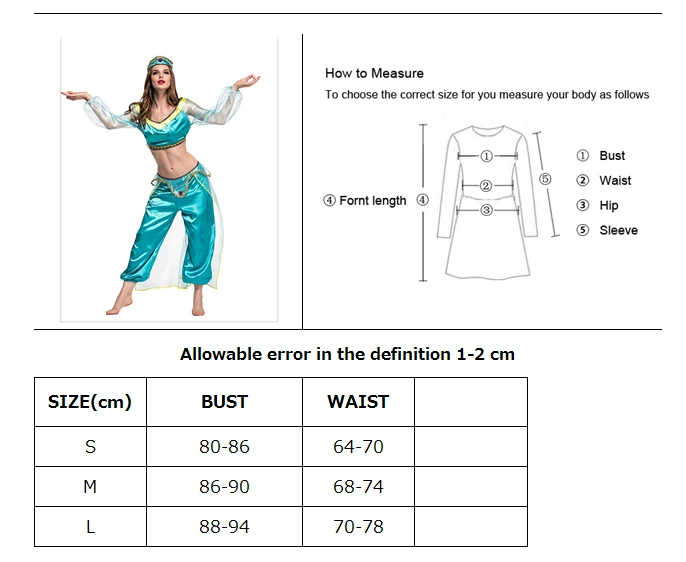 Леди Аладдин и волшебная лампа костюм сказочные сказки принцесса Жасмин Косплей сценическое шоу Хэллоуин Карнавальная вечеринка, Забавный платье