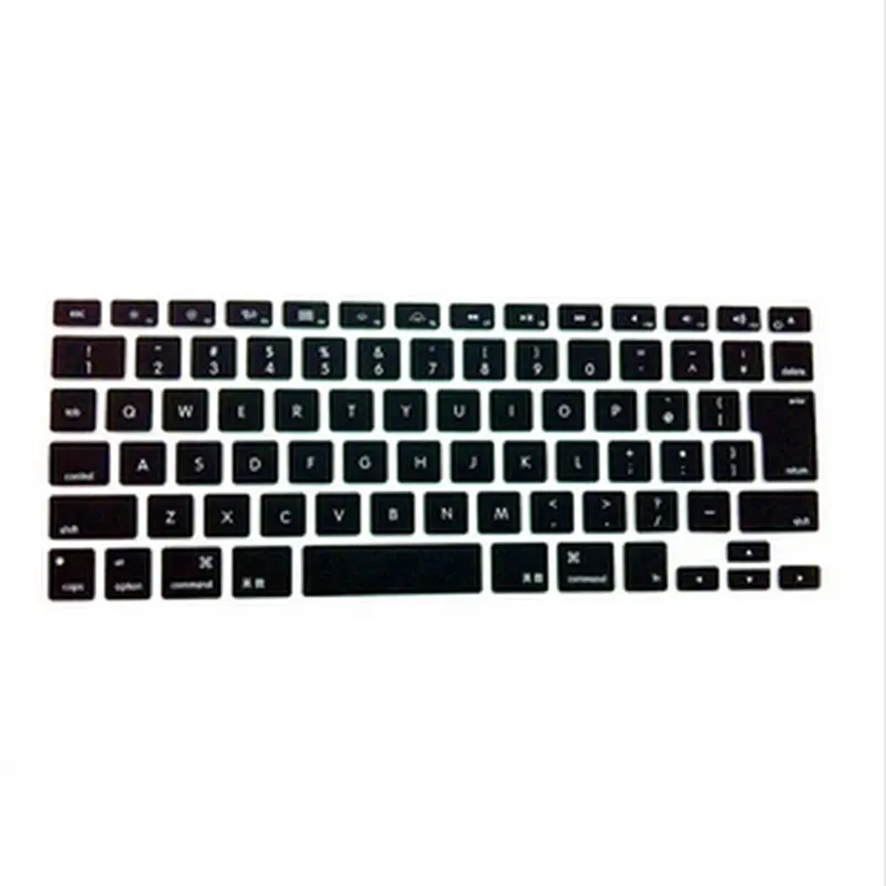 Japanese JP keyboardX100 Color English Letter Keyboard Cover Skin Protector For Apple MacBook Air Pro Retina 13 15 17 F Mac Air