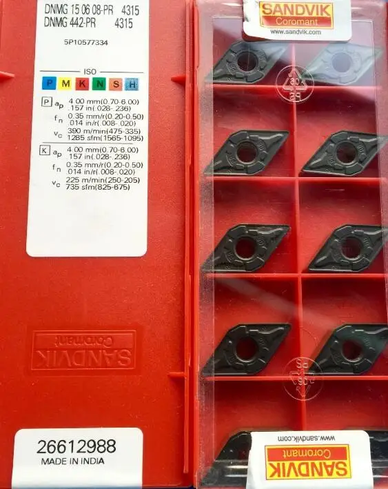 

10PCS CARBIDE INSERT DNMG150608-PR 4315