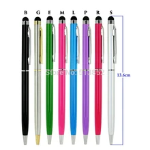 2 двойного назначения шариковая ручка и емкостной зажим сенсорного экрана ручка качество планшетный ПК смартфон стилус