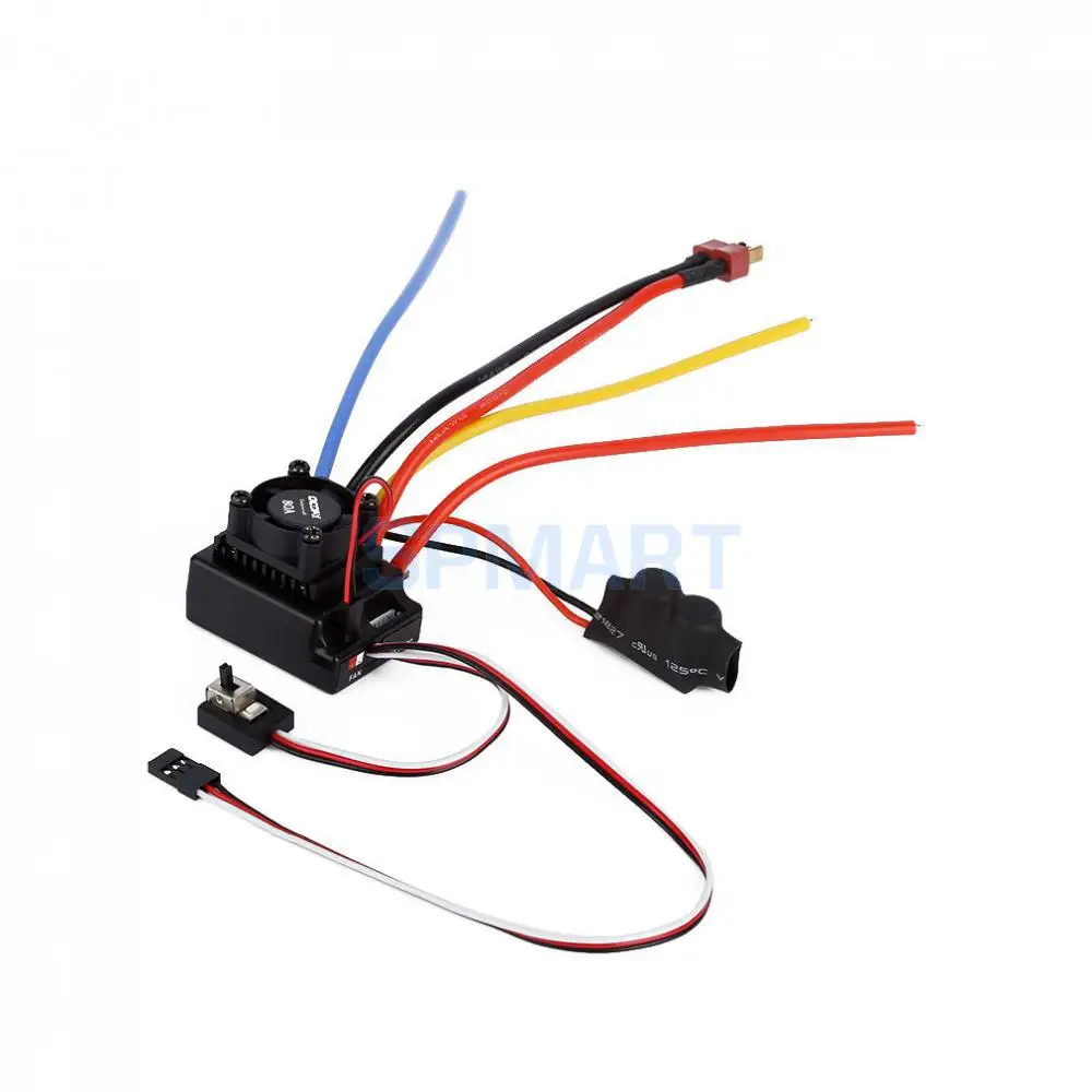 

OCDAY Adjustable Sensored or Sensorless Brushless 80A Electric Speed Controller ESC for 1/10 RC Crawler Car Toys Accessories