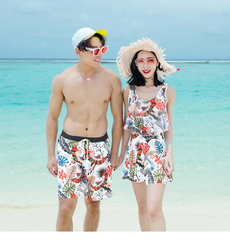 

Swimsuits Woman 2019 Korean Swimwear Windsurf New Arrivals Bikini Set Couples Swimsuit Three Piece Women High Waist Female