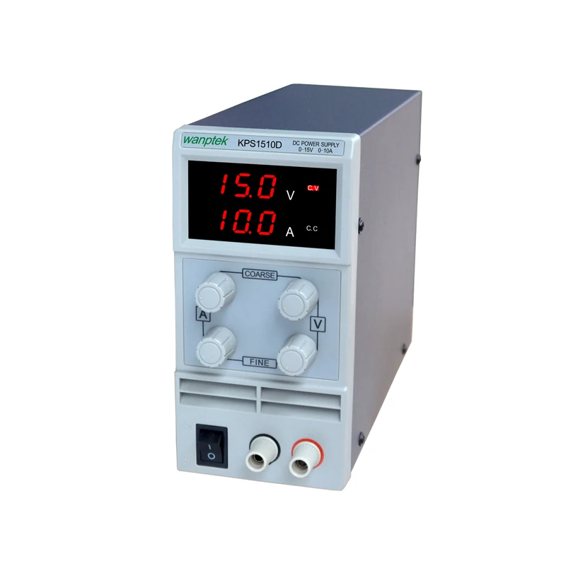 

Wanptek KPS-1510D Adjustable Variable Portable Mini DC Switching Power Supply Output 0-15V 0-10A Support AC110-220V