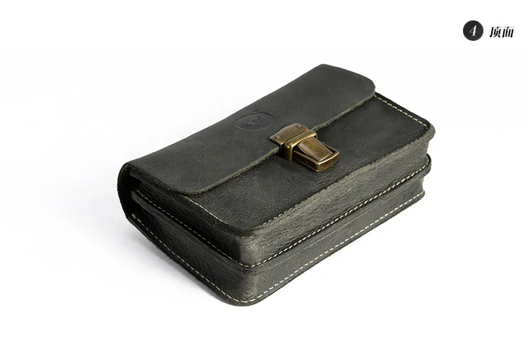 Винтаж Crazy Horse кожаный кошелек нового Apple 6PLUS Чехол для мобильного телефона Для мужчин карманы поясная сумка#1195-3