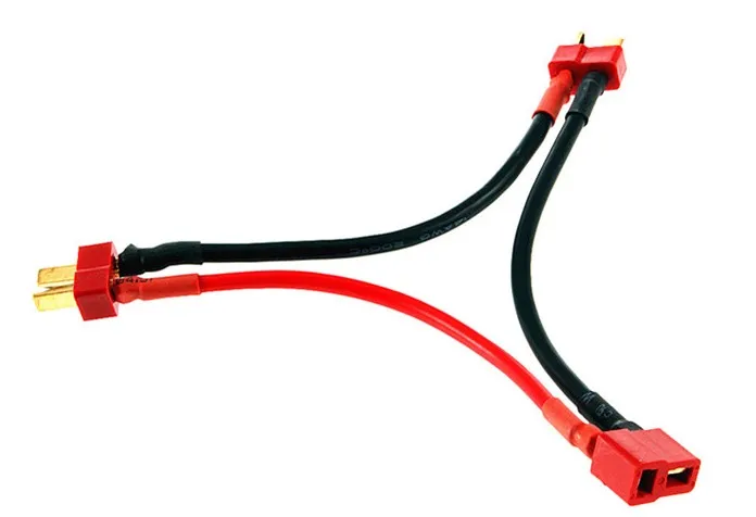 

1 T plug Female to 2 T plug Male Triangle Connection line 16AWG Silicone wire Dean Series Battery Connector Cable