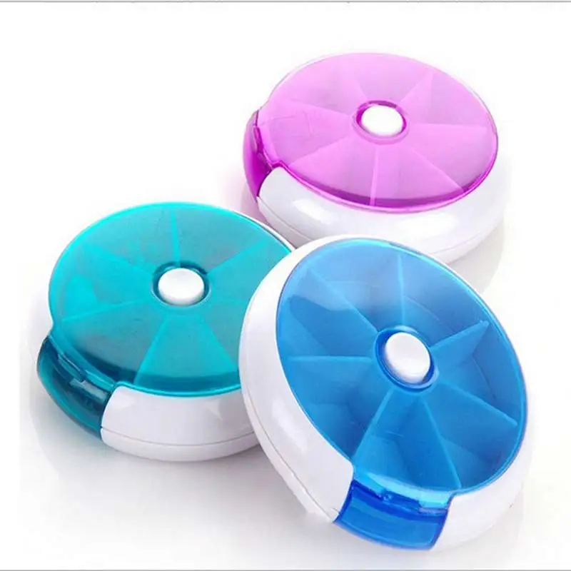 

Newly New Weekly Rotating Sort Pillbox Travel Pill Container Pills Organizer Medicine Box Drugs Case 8