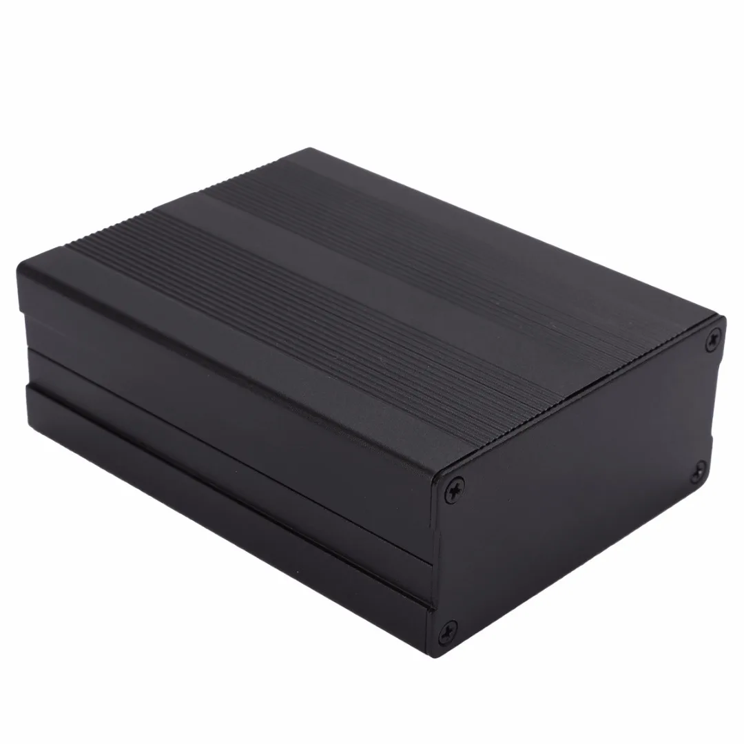 1pc Black Extruded Aluminum Enclosures PCB Instrument Electronic Project Box Case 100x76x35mm Mayitr