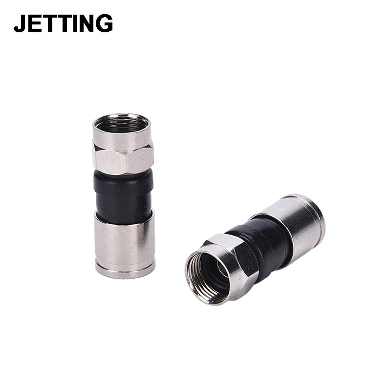 

10Pcs/lot RG6 F Type Compression Snap Seal Plug Connector For Sky Satellite Virgin Cable