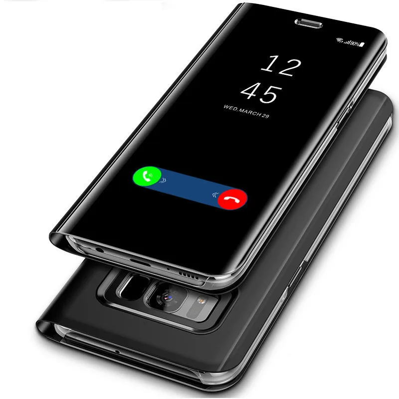 Зеркальный флип-чехол для Samsung J7 Prime J5 J4 J8 Plus J6 умный с подставкой S9 S8 Note 9 S7 |