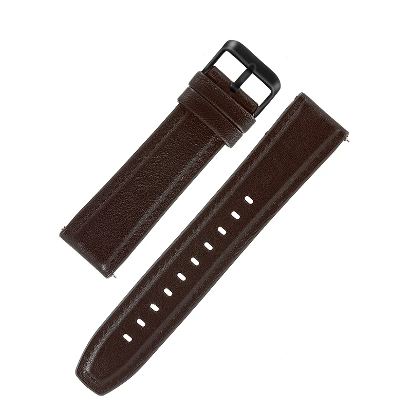 22 мм ремешок для часов huawei Watch GT ремешок из натуральной кожи силиконовый для huawei Honor волшебный браслет Amazfit pace stratos 2 ремешок - Цвет: W2 Brown