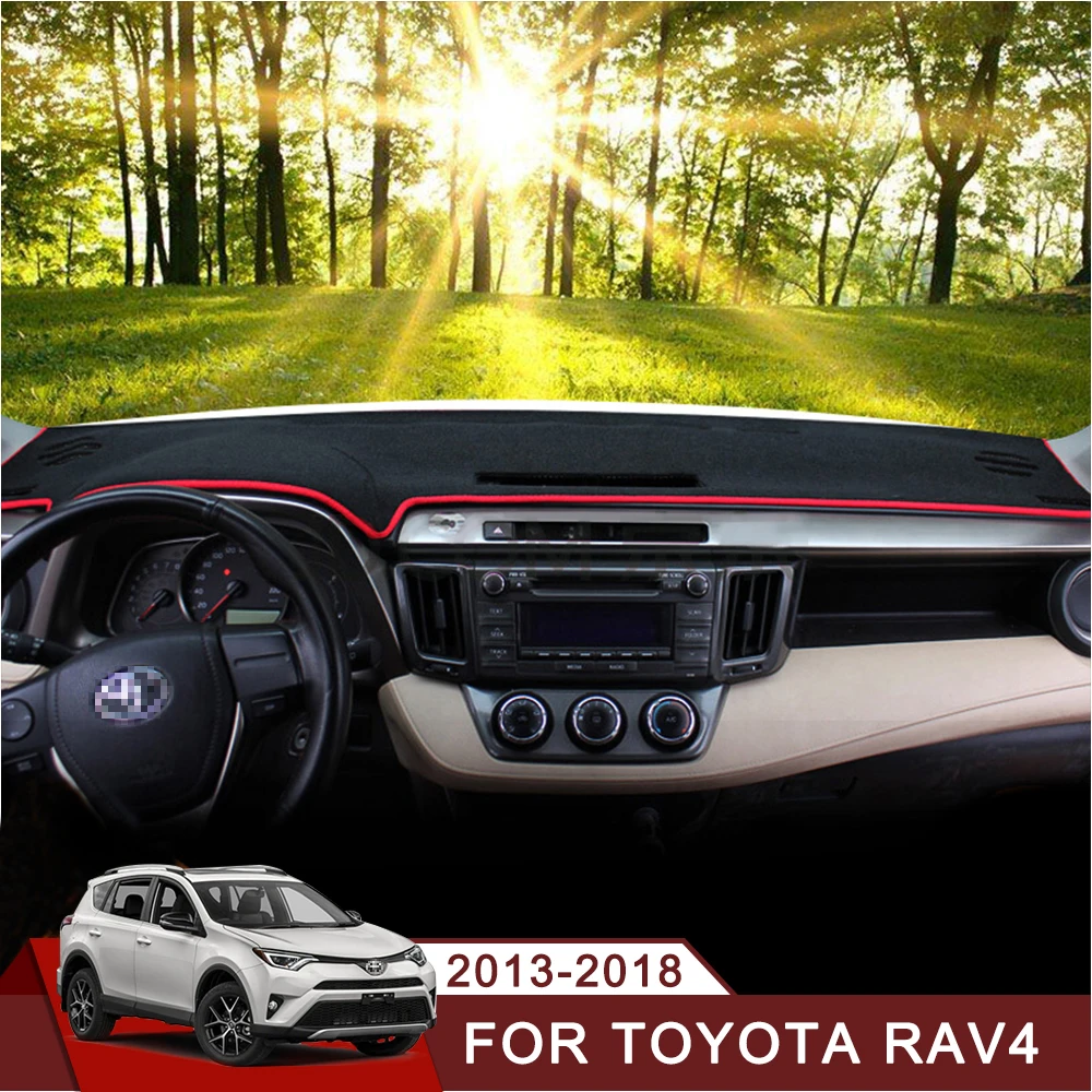

For Toyota RAV4 2013 2014 2015 2016 2017 2018 Car Dashboard Cover Mats Avoid Light Pad Instrument Platform Carpet Accessories