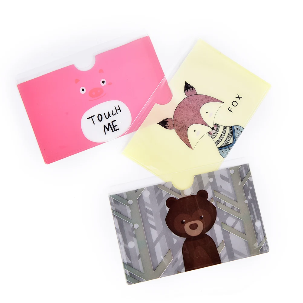 

Transparent PVC Travel Credit Card Holder Women Bag Transport Bus Car Card Business Credit Card Cover Case