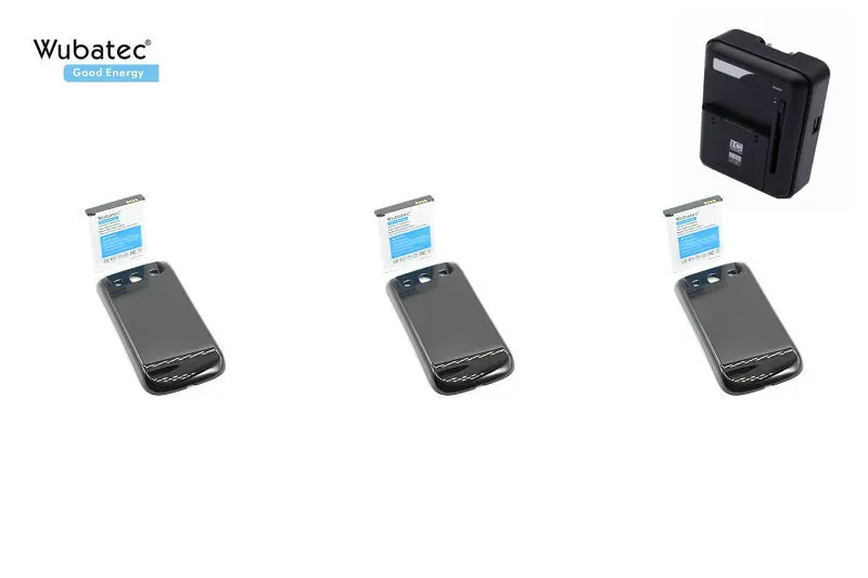 Wubatec 3x 4200mAh S3 NFC Extended Battery + Charger For Samsung Galaxy