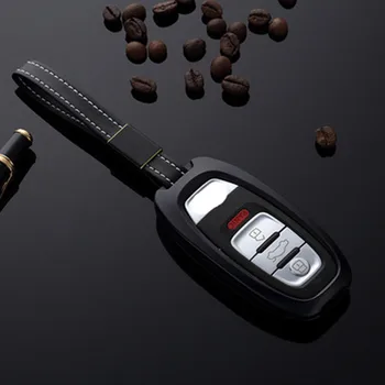 

Aluminum Alloy Keyless Entry Remote Control Smart Car Key Case Cover with Key Chain for Audi A3 A4 A5 A6 A7 S5 S7 Q5 RS key bag