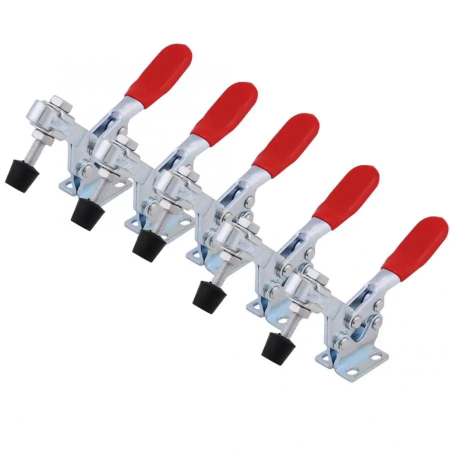 

glass clamp 5pcs GH-225-D Toggle Clamp Quick Release Tool Horizontal 227Kg Holding Capacity Fixture Clamps clamps Hardware