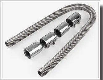 

48" Flexible Upper / Lower Radiator Hose Kit & Stainless Steel w/ Chrome Caps V8