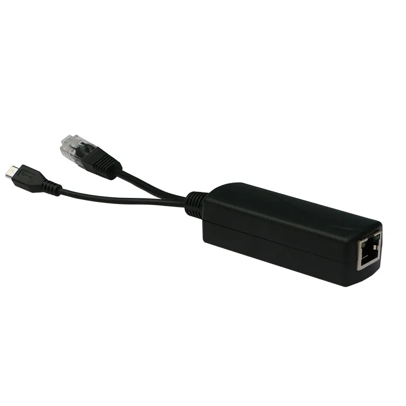 표준 PoE 분리기 전원 공급 장치 모듈, DC 마이크로 USB 출력 지원, IEEE 802.3 af/at PoE 분리기, 48V, 12V, 5V