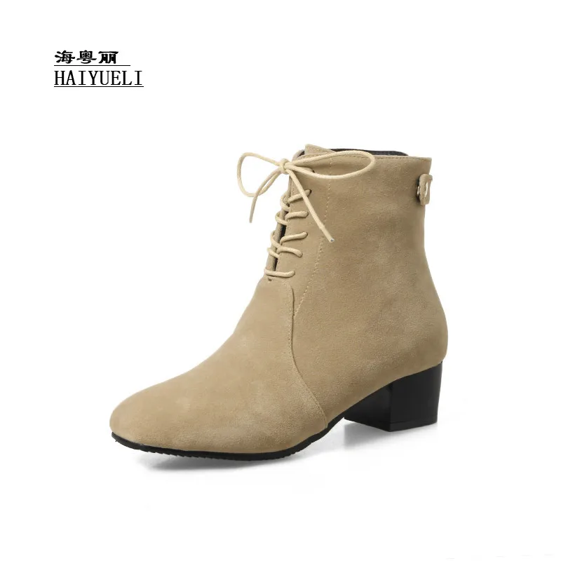 

Autumn winter boots Fashion sexy women Thick heel high-heeled shoes Ankle boots