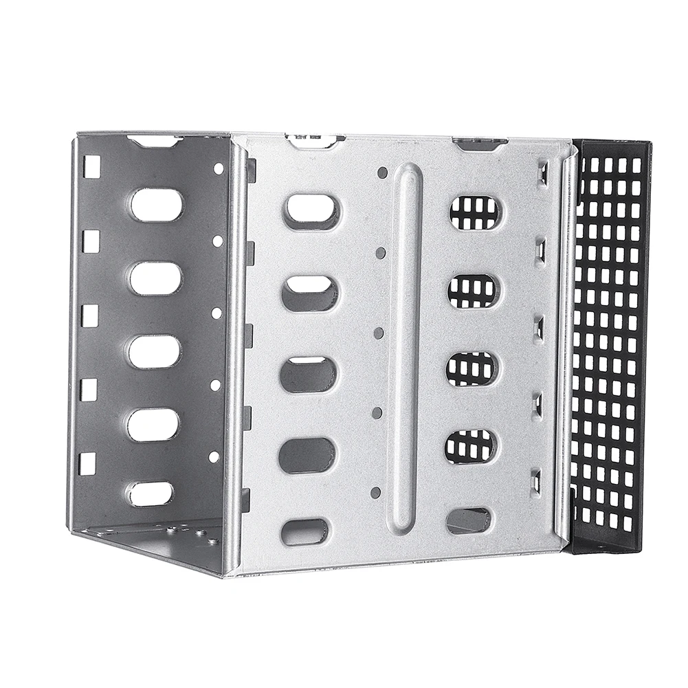 5,2" до 5x3,5" SATA SAS HDD Cage Rack жесткий диск лоток disco duro externo hdd 3,5 Caddy адаптер конвертер с вентилятором пространства серебристый