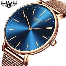 LIGE Super Slim Rose Gold Mesh Stainless Steel Watches Women Top Brand Luxury Casual Clock Ladies Wrist Watch Lady Reloj Mujer LIGE Super Slim Rose Gold Mesh Stainless Steel Watches Women Top Brand Luxury Casual Clock Ladies Wrist Watch Lady Reloj Mujer