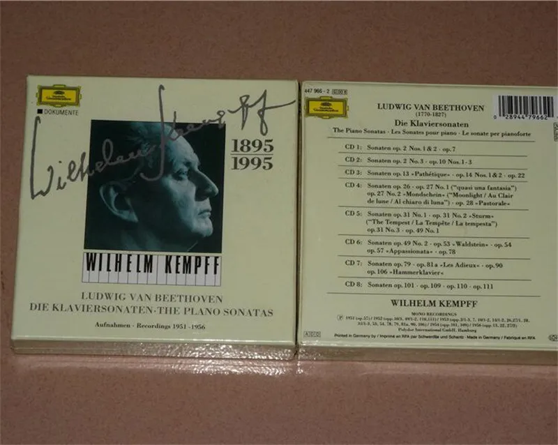 Free Shipping Complete Collection Of Beethoven Piano Sonatas 1 32 Wilhelm Kempff Kempf 8cd Seal Sonata Aliexpress