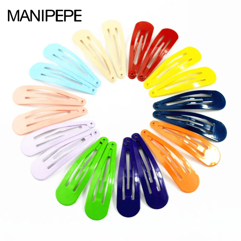 

Manipepe 20 Pcs/Pack 2 Inch Candy Color Barrettes Girls' Hair Clips Hairpins Kids Headwear Hair Accessoires