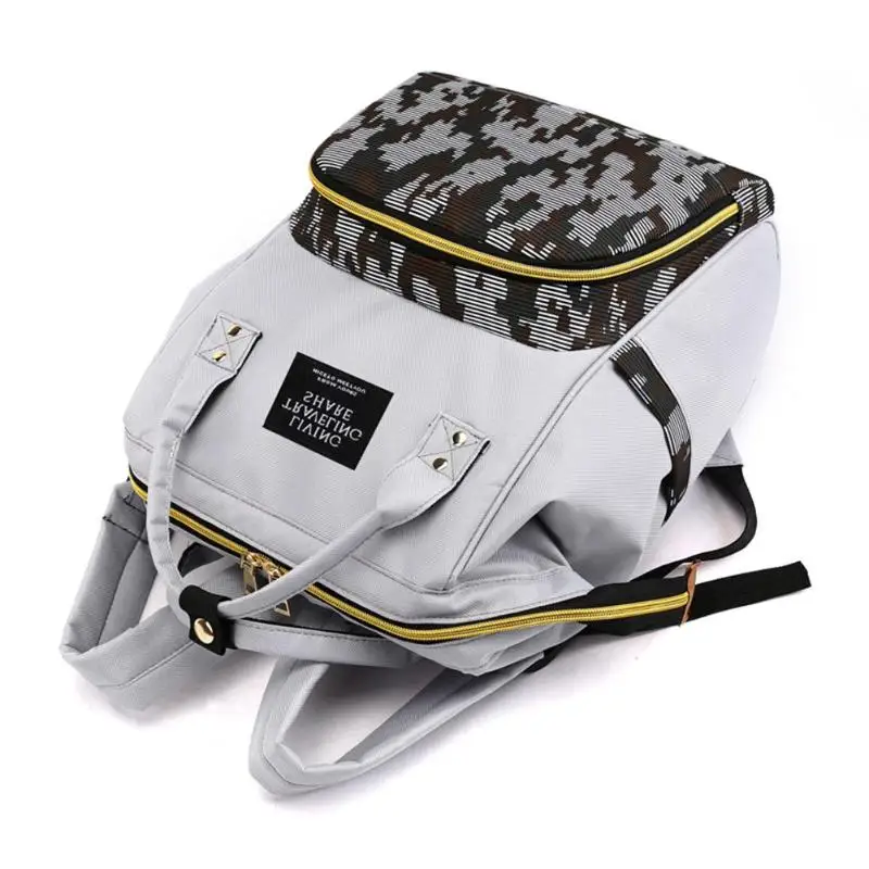 Модные камуфляжные нейлоновые рюкзаки с тропическими растениями, сумки для подгузников для мам, сумки для подгузников, большая емкость для путешествий, сумки для детских подгузников