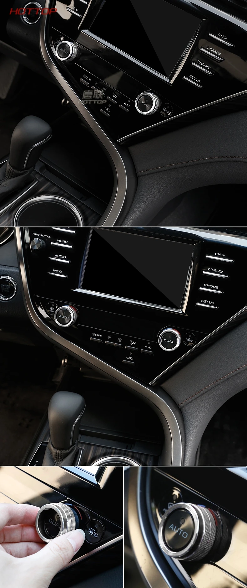Регулятор для кондиционера крышка выхода вентиляционные Сменные наклейки Air-кнопка кондиционера кольцо для Toyota Camry 8th