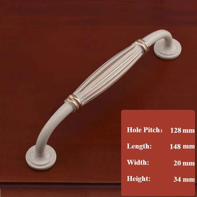 Ivory White Handles Kitchen Cupboard Drawer Pulls Door Handles