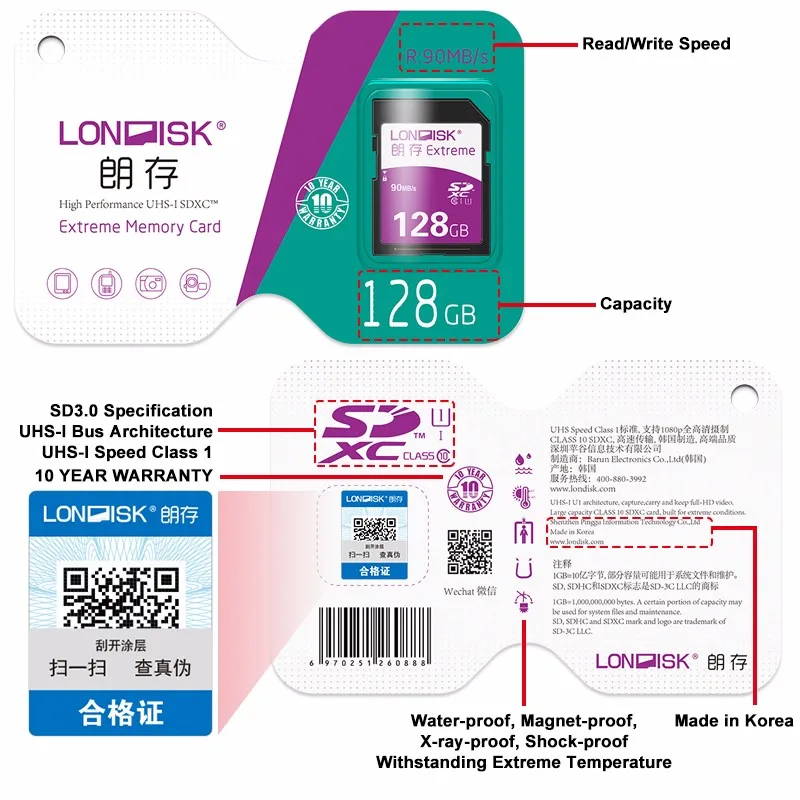 Londisk sd-карта 32 ГБ реальная емкость 8 ГБ 16 ГБ 32 ГБ класс 10 UHS-1 Карта Памяти высокоскоростная карта памяти SD для камеры