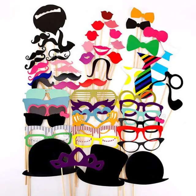Vintage Wedding Props Funny Paper Photo Booth Hat Lip Gles Vintage Wedding Props Funny Paper Photo Booth Hat Lip Gles Mustache New Arrive Party