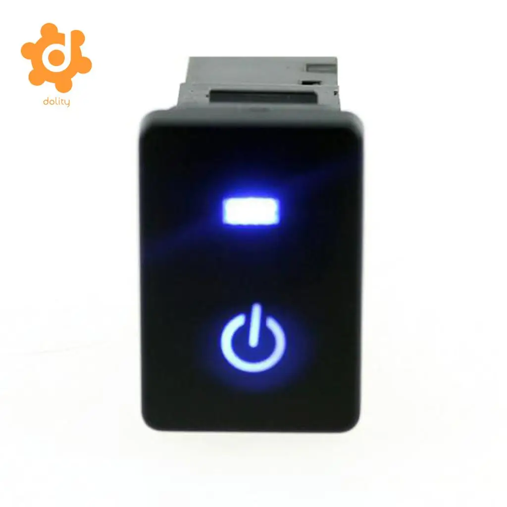 4 Pole Push Button Switch Blue LED for Toyota Camry Land Cruiser Hilux