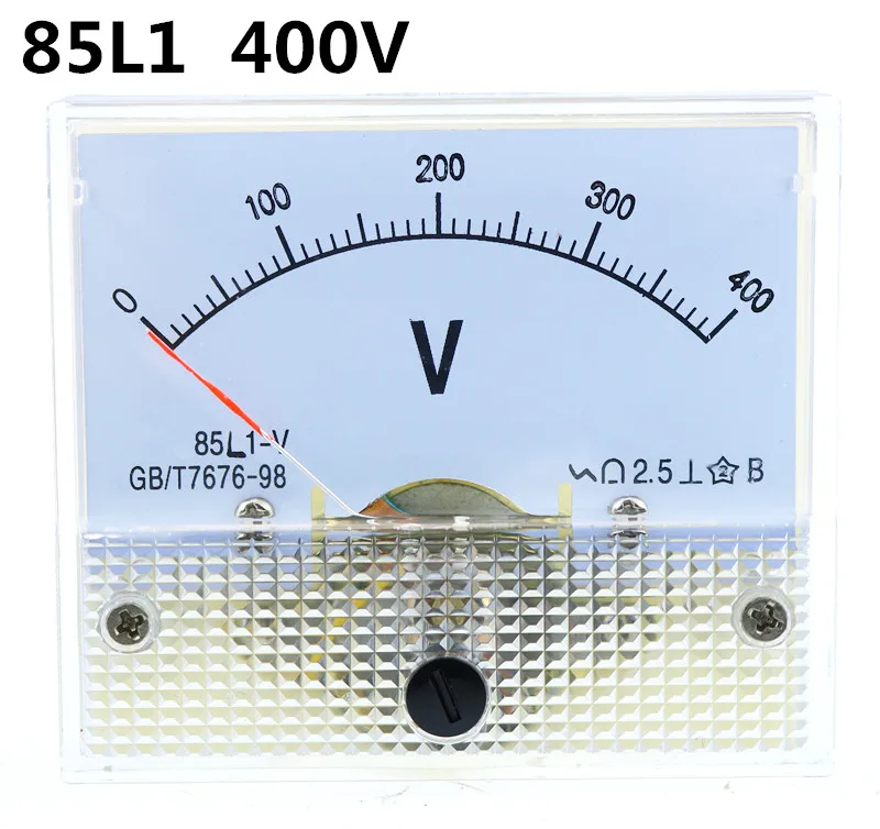 1 шт. 85L1-V 400 V AC Аналоговый вольтметр панельный измеритель напряжения 64*56 мм