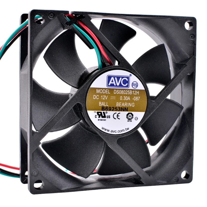 Новый оригинальный DS08025B12H 8 см 80 мм вентилятор 8025 DC12V 0.30A шар большой объем воздуха