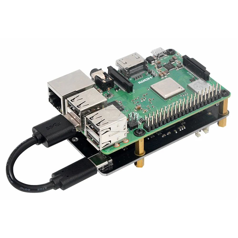  52Pi X870 M.2 NVMe SSD Schild Expansion Board 2280/2260/2242/2230 für Raspberry Pi 1 Modell B +/2 B