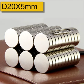 

5pcs disc magnet 20x5mm n50 rare earth permanent strong NdFeB magnets