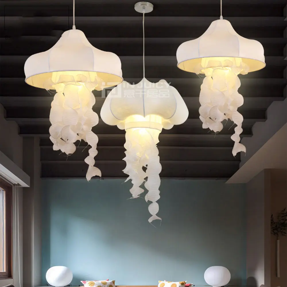 Lámpara colgante de medusas de tela de seda, moderna, para Loft, pasillo,  decoración, tienda, cafetería, restaurante, dormitorio|pendant lamp|lamp  pendantlamp loft - AliExpress