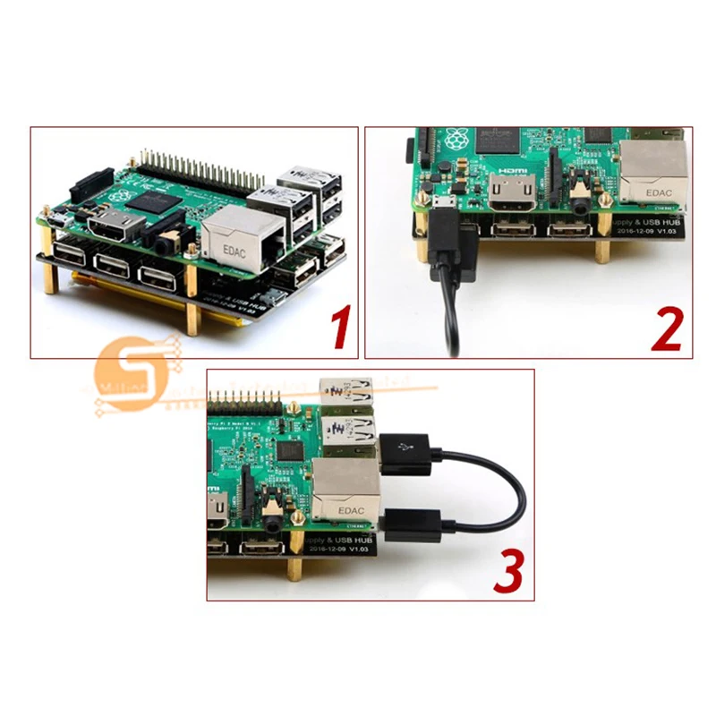 Новое поступление USB UHB плата расширения + 3800 мАч литиевая батарея для Raspberry Pi 3 Model B/Pi 2B/B +/A +/Zero Доска модуль