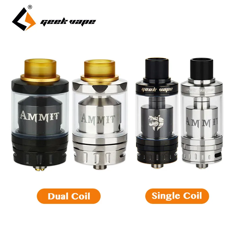 

Original Geekvape Ammit RTA Dual Coil/Single Coil Ammit RDTA Tank Top Refill System Clearomizer RDTA Style Electronic Cig Tank
