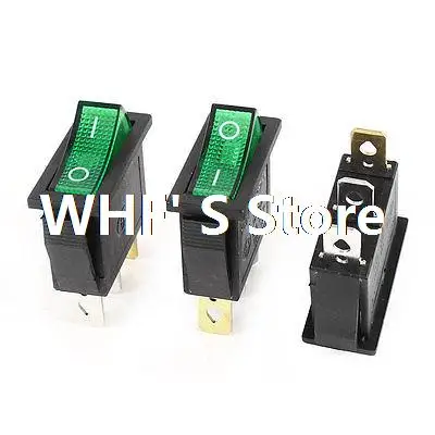 

3 Pcs AC 15A/250V 20A/125V 3 Terminal SPDT I/O LED Indicator Rocker Switch KCD3