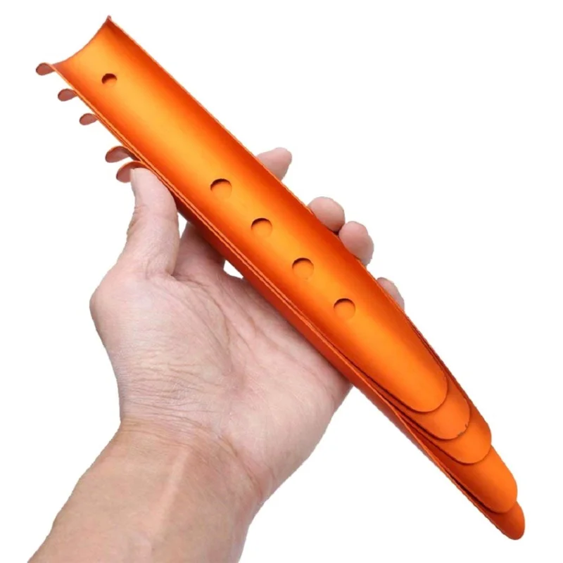 New 4pcs Outdoor Camping Nail Pegs For Tent Aluminum Alloy ABS Hiking Screw Tent Stake Snow Grassland